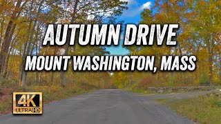 Scenic Autumn Foliage Drive On Mount Washington Road In Connecticut amp Massachusetts  Oct 2023  4K [upl. by Ury991]