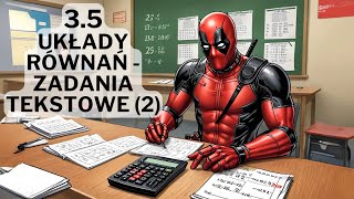 35 Układy równań Zadania tekstowe 2  Nowa MaTeMAtyka  NOWA ERA [upl. by Lorrayne]