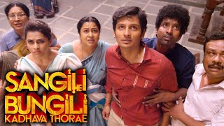 Sangili Bungili Kadhava Thorae Tamil Movie  Jiiva saves Thambi Ramaiah  Jiiva  Sri Divya  Soori [upl. by Ytsim]