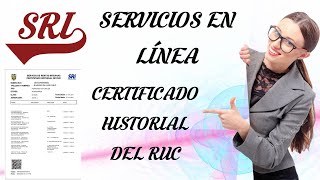 SRI  CERTIFICADO DE HISTORIAL DEL RUC EN LÍNEA 2021 [upl. by Lielos]