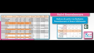 Presentation du Suivi Fournisseurs sur Excel  suivez vos dépenses et vos échéances sur Excel [upl. by Burkhard]