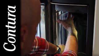 How to Replace Internal Side Glass Panel  Contura stoves [upl. by Barney]