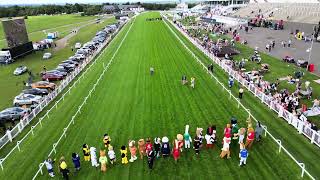 Haydon The Womble’s Mascot Race 2023 at Epsom Racecourse [upl. by Farrison]