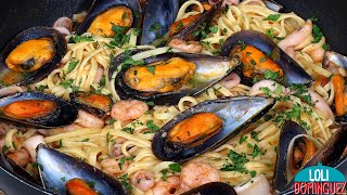 PASTA AL FRUTTI DI MARE RECETA TRADICIONAL ITALIANA ¡FÁCIL Y DELICIOSA  Loli Domínguez  Recetas [upl. by Giuseppe]