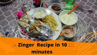 How to make Zinger Recipe in 10 minutes by Aliya ka Dasturkhuwan  ZINGER RECIPE [upl. by Lechar]