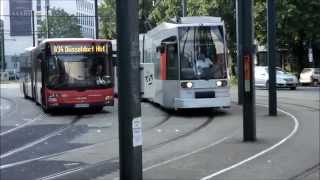 Straßenbahn und Busse Düsseldorf Gleisbauarbeiten auf der 708 Teil 4 am Düsseldorfer Hauptbahnhof [upl. by Wernick]