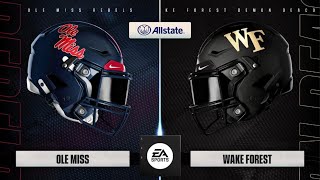 CF25 Simulated Season  Week 3  Ole Miss  Wake Forest [upl. by Yddet]