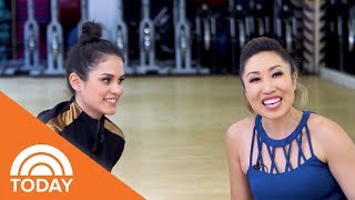 Blogilates Cassey Ho On Exercises To Do While Watching TV Fitness Journey  Donna OffAir  TODAY [upl. by My217]