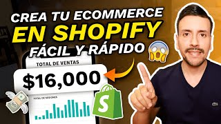 COMO CREAR una TIENDA VIRTUAL ECOMMERCE en SHOPIFY FACIL y RAPIDO 2024 [upl. by Franzen]