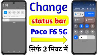 Poco F6 5G status bar change settings  poco F6 5G me notification bar change kaise kare [upl. by Becki732]