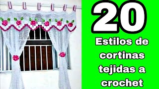 20 estilos de cortinas tejidas a crochet ❤️❤️❤️❤️ [upl. by Pool905]