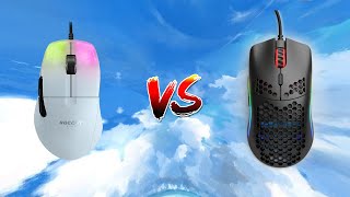 Roccat Kone Pro vs Glorious Model O Mouse Comparison [upl. by Pasquale]