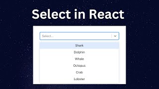 Select in React JS Example [upl. by Alo]