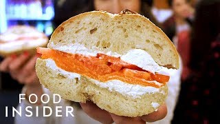 The Best Bagel And Lox In NYC  Best Of The Best [upl. by Oflunra]