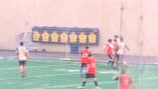 Austin Coldsnow vs Akron University Soccer Team at ID camp Defender recruit [upl. by Arehahs]