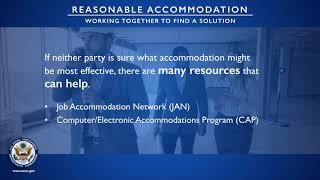 Reasonable Accommodation Working Together To Find A Solution [upl. by Yajet486]