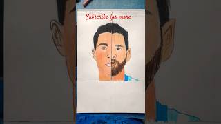 Making Ronaldo and Messi half face artbyanant drawing part2 [upl. by Laurel]