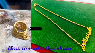 How gold nameplate chain is made  gold chain making  how to make wholesale gold chain [upl. by Nnalyrehc]