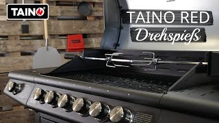 TAINO RED Drehspieß Rotisserie AufbauAnleitung für Gasgrill Fleischspieß [upl. by Llibyc]