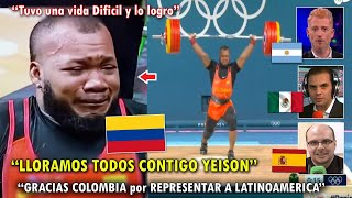 SE QUIEBRA YEISON LOPEZ GANA MEDALLA de PLATA para COLOMBIA ASI REACCIONO el MUNDO HOY PARIS 2024 [upl. by Photina]