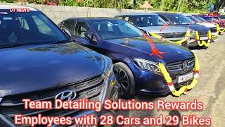 Team Detailing Solutions Rewards Employees with 28 Cars and 29 Bikes [upl. by Swayne]