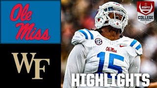 5 Ole Miss Rebels vs Wake Forest Demon Deacons Highlights Week 3 [upl. by Demah]