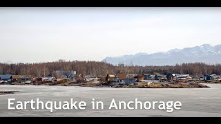 Anchorage Alaska Earthquake Caught on Cam  Lake Hood Sea Plane Base [upl. by Francine630]