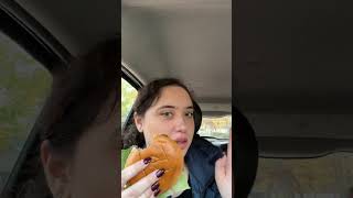 Trying a Krabby Patty food mukbang [upl. by Germana108]