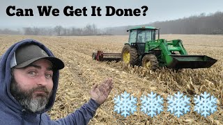 Shredding Corn Stalks Will We Beat The Snow [upl. by Cunningham]