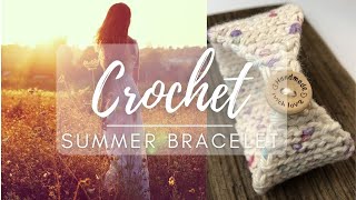 This Crochet Summer Bracelet is SO EASY [upl. by Eintirb796]