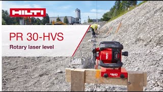 Laser Levelling Hilti PR 30HVS A12 Outdoor rotating laser level [upl. by Anaela462]