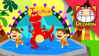 TRex Song 3  Dinosaur songs  Tyrannosaurus  Nursery Rhymes  REDMON Kids songs [upl. by Aerbua]