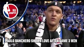 ⭐️ ORLANDO MAGIC 🎶 Paolo Banchero shows love to Magic fans after Game 3 WIN 👏  NBA on ESPN [upl. by Innoc]