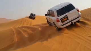 Toyota Land Cruiser and Nissan Patrol VTC dunebashing in UAE [upl. by Aninaj]