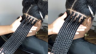 BRAIDS CLASS Get Perfect box braids size Parting size for spacing and Fullness  Gripping roots [upl. by Verena]