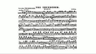 The Thunderer March  John Philip Sousa  1st and 2nd trombone [upl. by Derick]