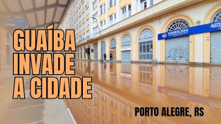 Nível do Guaíba encosta em recorde histórico e começa a inundar Porto Alegre  03052024 [upl. by Ardnala]