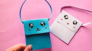 Origami paper bag  Paper bag  How to make a paper bag with handles👜👜 [upl. by Eleen]