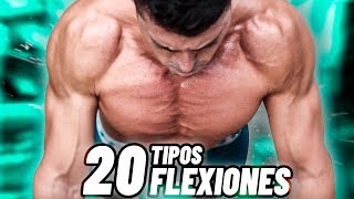 20 TIPOS de FLEXIONES para PECTORALES y BRAZOS  PECHO EN CASA para principiantes e intermedios [upl. by Sower]