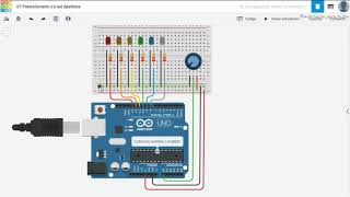 Potenciómetro y 6 Leds [upl. by Christiansen454]