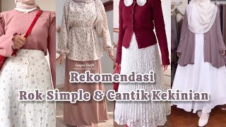 REKOMENDASI ROK SIMPLE amp CANTIK KEKINIAN  LINK PRODUK DIDESKRIPSI  OOTD HIJAB REMAJA ootdhijab [upl. by Jervis]