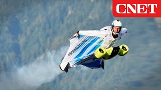 Watch worlds first electric wingsuit flight [upl. by Aniuqal]