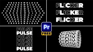 4 FREE EPIC text animation premiere pro  TimeSaving [upl. by Dorinda120]