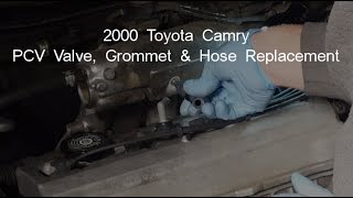 Toyota Camry PCV Valve Grommet and Hose Replacement Inexpensive Quick and Easy [upl. by Utham947]