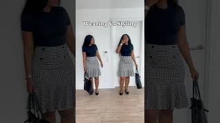 How To Style A Skirt  Easy Skirt Style  stylehacks skirtstyling fashion wearingvsstyling [upl. by Velda]