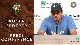 Roger Federer Press Conference after Round 1  RolandGarros 2021 [upl. by Eserahc953]