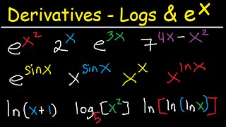 Derivatives of Exponential Functions amp Logarithmic Differentiation Calculus lnx e2x xx xsinx [upl. by Childs632]