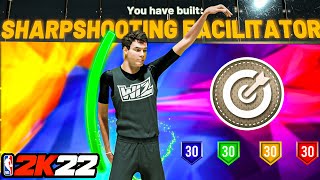 BEST SHARPSHOOTER BUILD IN NBA 2K22 OVERPOWERED quotSHARPSHOOTING FACILITATORquot BUILD  CURRENT GEN [upl. by Dena]