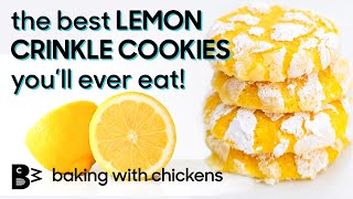 Lemon Crinkle Cookies that Taste Like Super Lemon Candy [upl. by Siravat211]