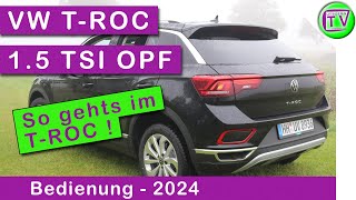 Bedienung im VW TROC 15 TSI OPF DSG 2024 [upl. by Kinimod]